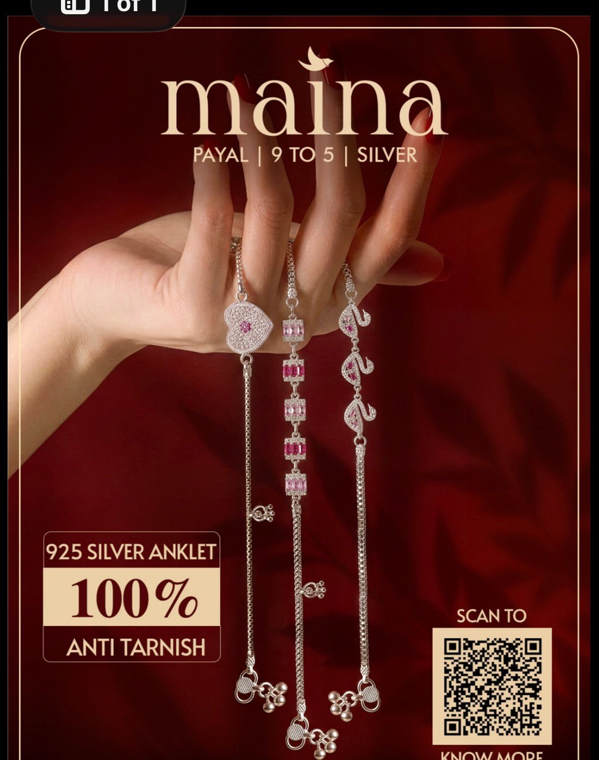 Maina Payal Silver Jewellery